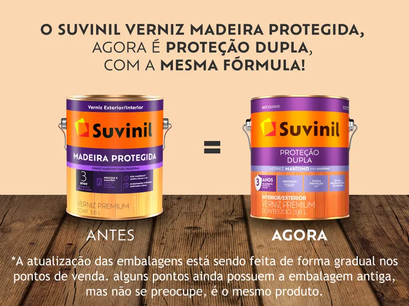 Verniz Suvinil Proteção Dupla Acetinado